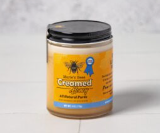 Creamed Raw Local Honey – smooth, whipped, 6oz jar, no refrigeration