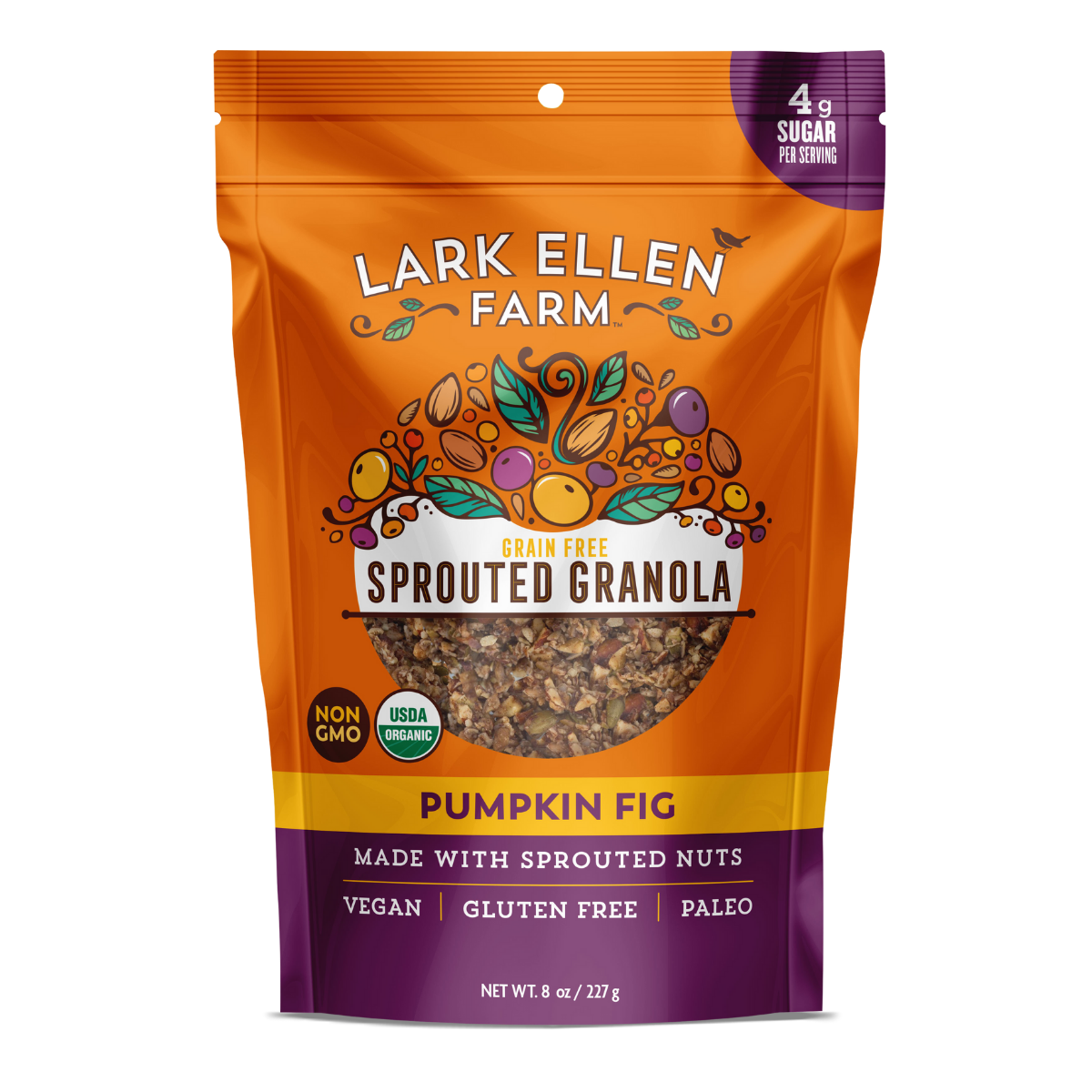 Organic Sprouted Fig & Pumpkin Granola – Gluten-Free, Vegan Snack