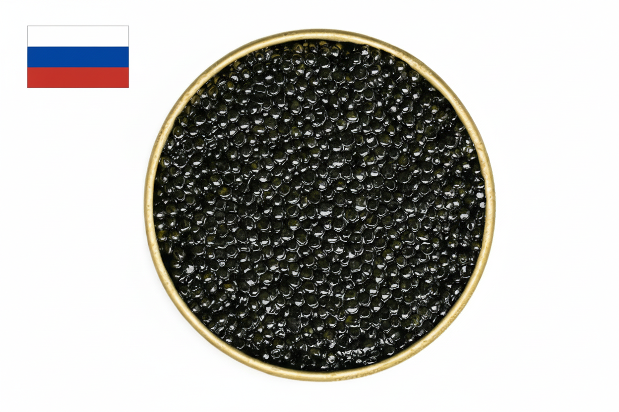 Russian Taste-It-All Caviar Set w/ 5 varieties, spoon, and tin opener