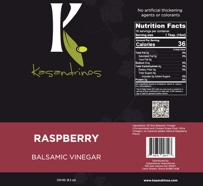 Kasandrinos Raspberry Balsamic Vinegar 250ml – Sweet & Tangy Gourmet