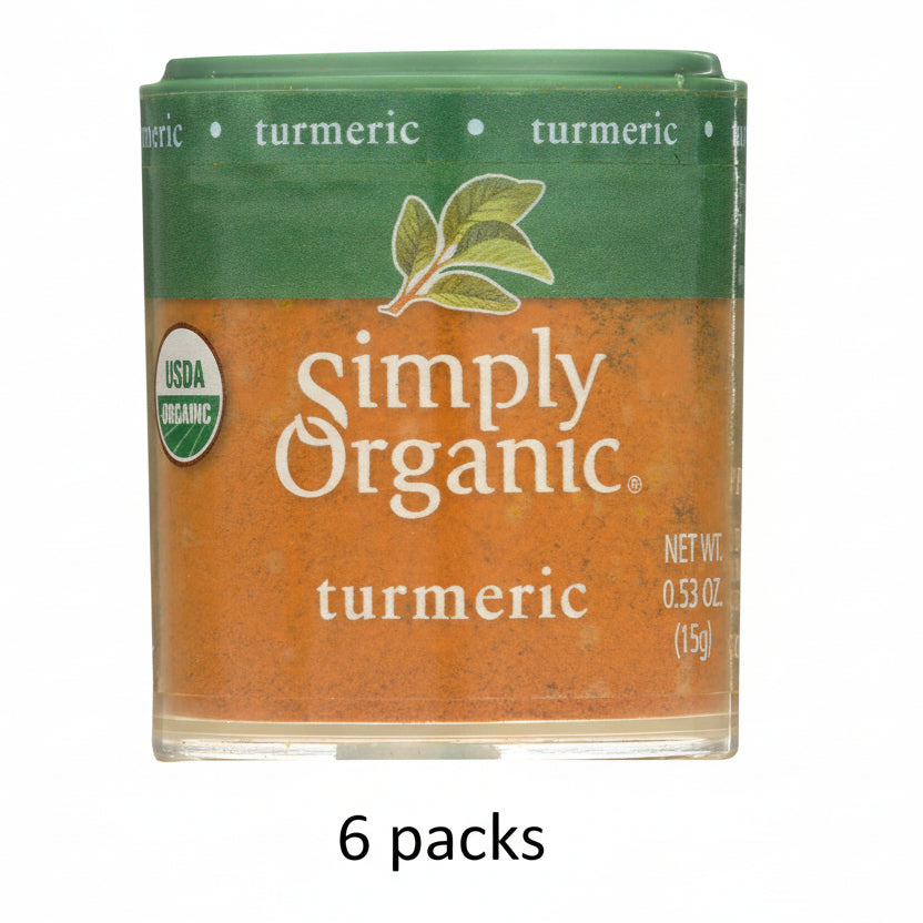 Simply Organic Ground Turmeric Root - 6 Packs