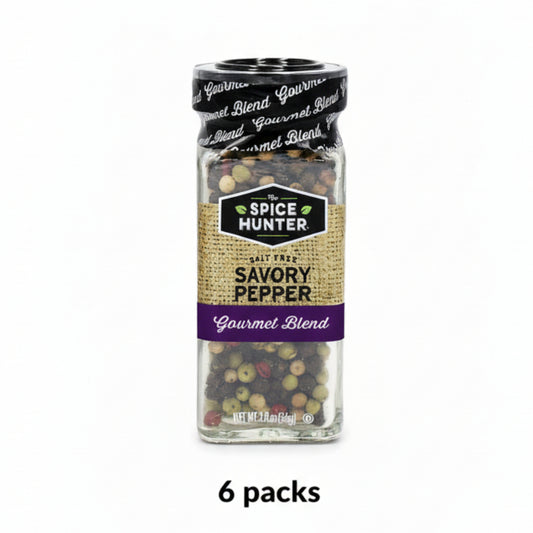 Spice Hunter Pepper Savory Blend Whole - Gourmet Peppercorns - 6 Packs