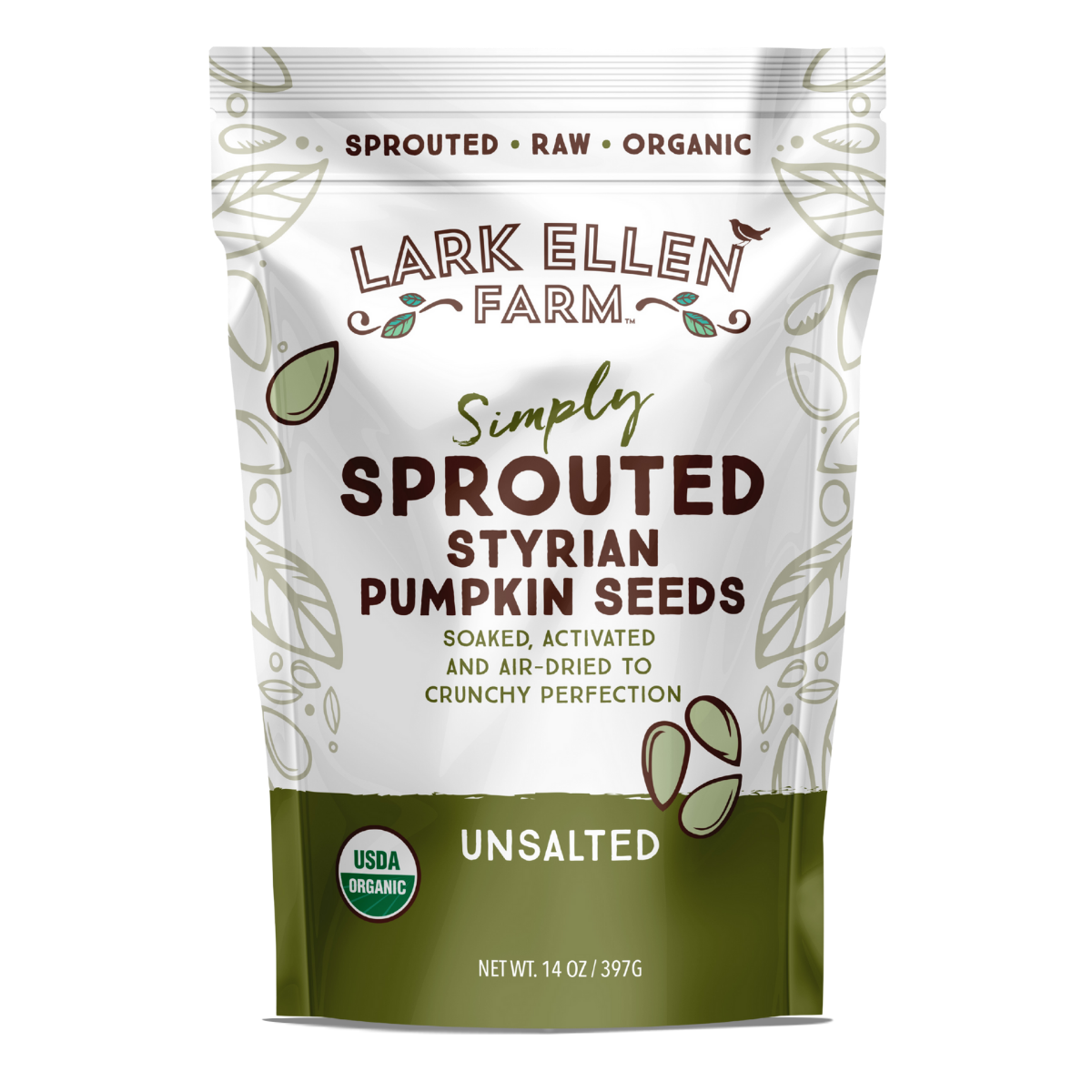 Organic Sprouted Styrian Pumpkin Seeds – Hull-Less, Crunchy, Vegan
