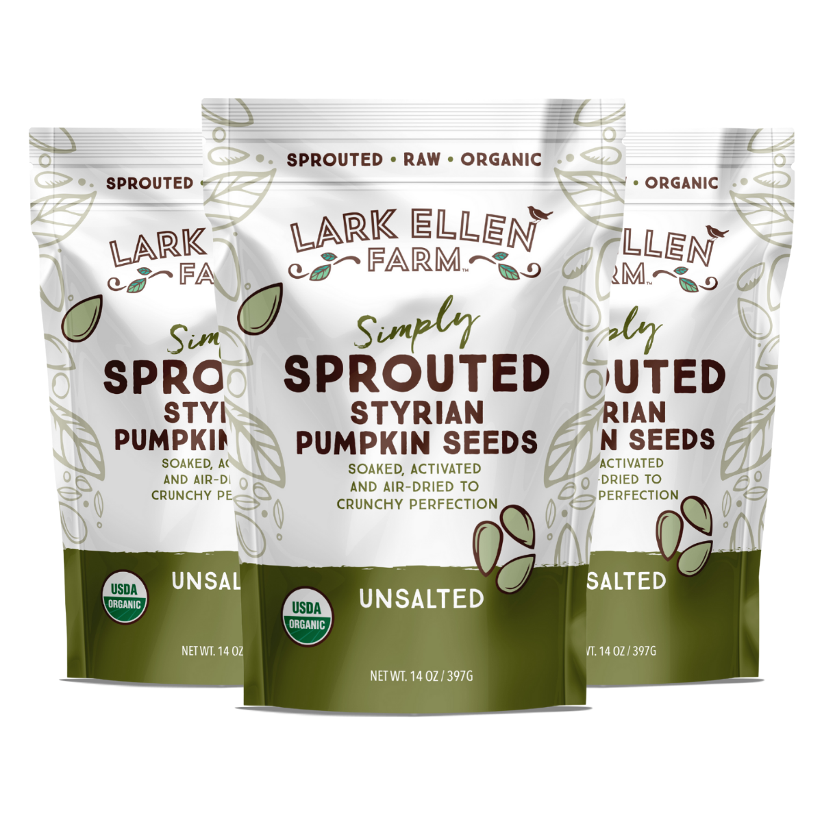 Organic Sprouted Styrian Pumpkin Seeds – Hull-Less, Crunchy, Vegan
