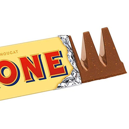 Swiss Toblerone Milk Chocolate w/ Honey & Almond Nougat 24x50g Box