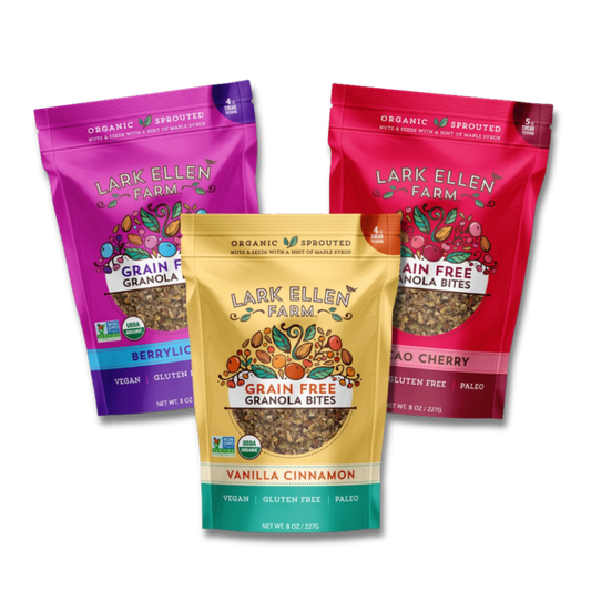 Sprouted Granola Bundle – Berrylicious, Cacao Cherry & Vanilla Cinnamon