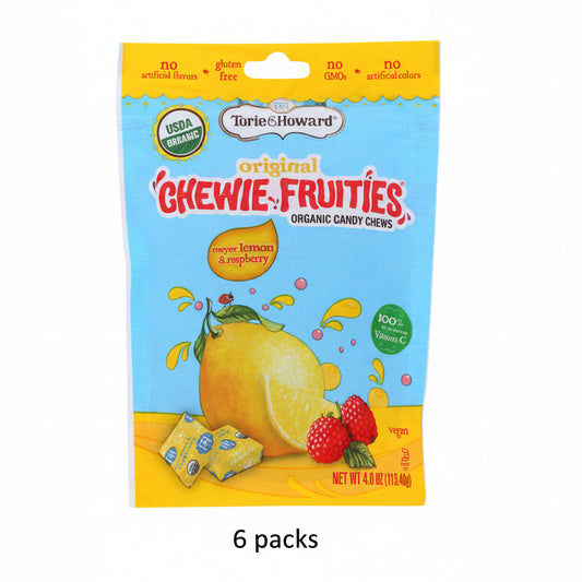 Torie and Howard Organic Meyer Lemon and Raspberry Chewie Fruities - 6 Packs