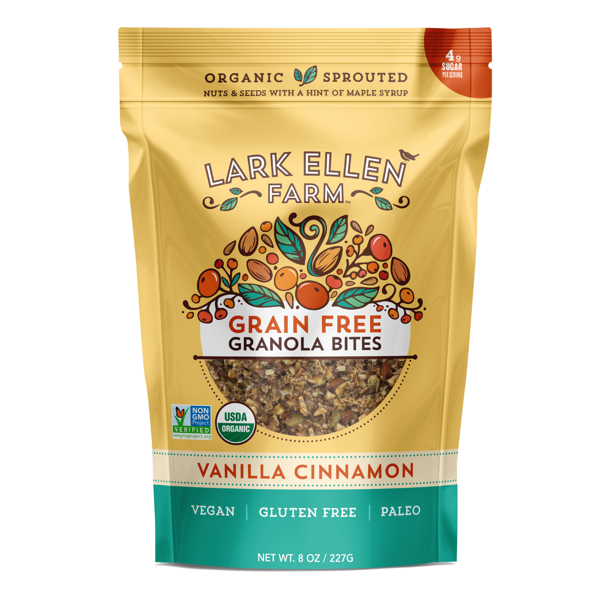 Vanilla Cinnamon Sprouted Granola – Organic, Gluten-Free & Vegan Snack