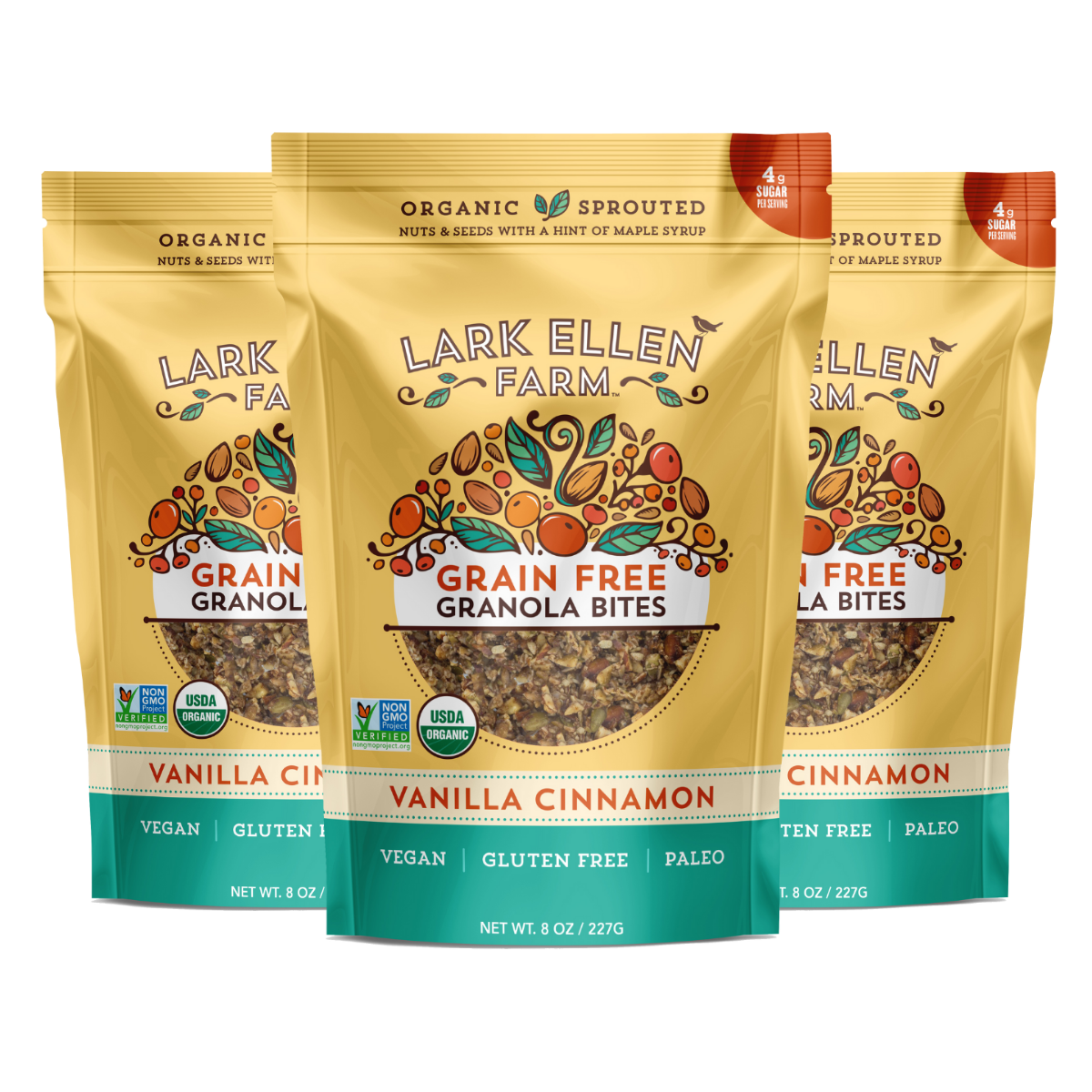 Vanilla Cinnamon Sprouted Granola – Organic, Gluten-Free & Vegan Snack