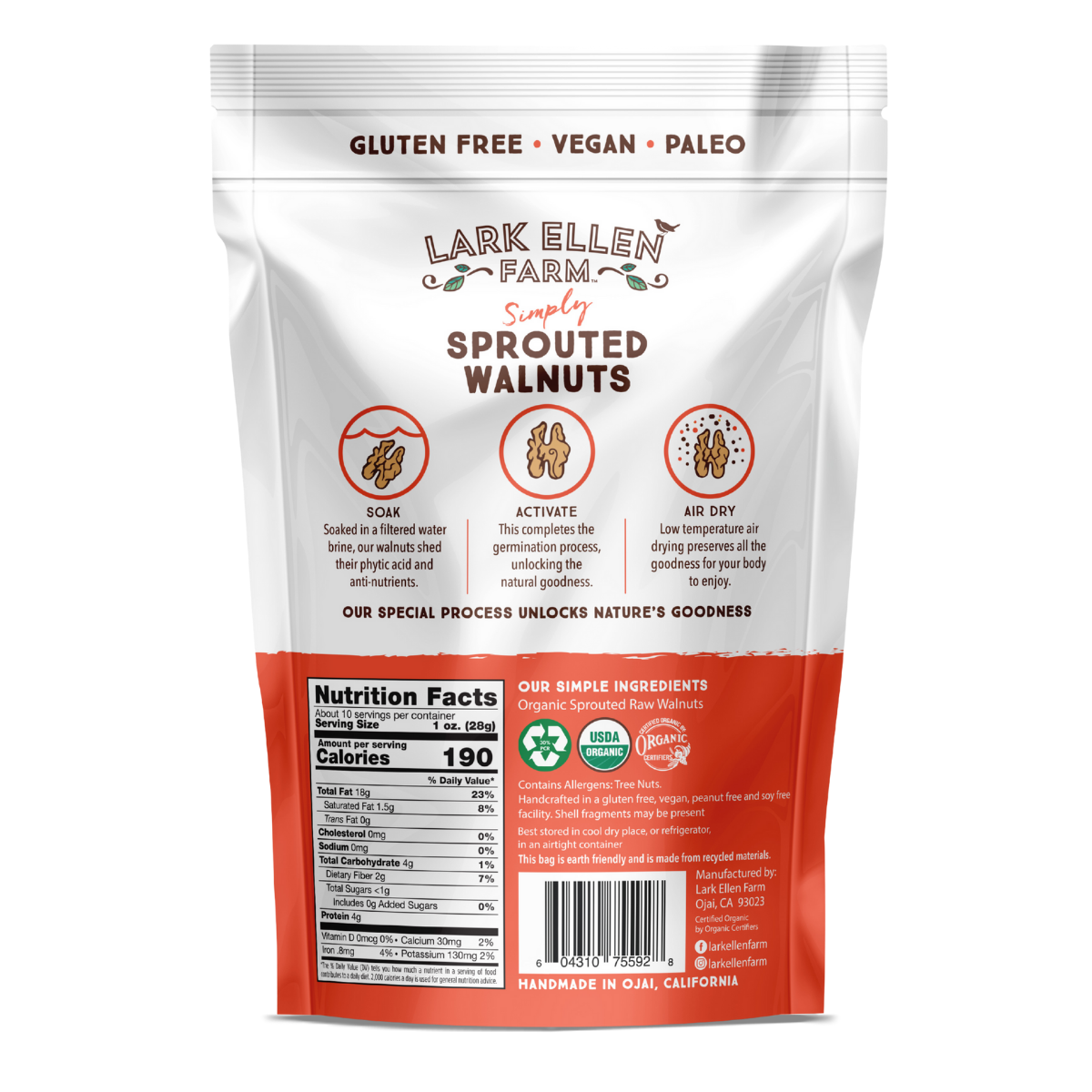 Organic Sprouted Walnut Halves – Crunchy, Nutritious, Heart-Healthy Snack