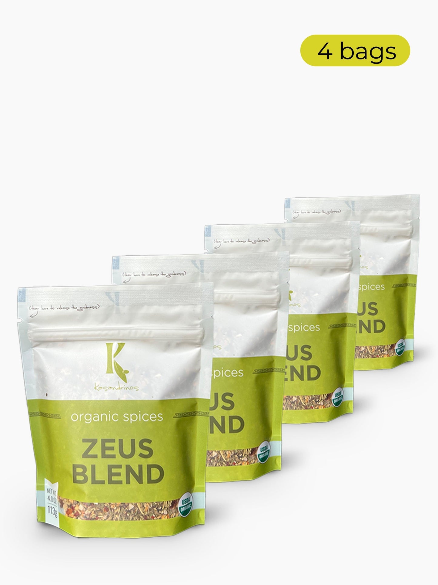 Organic Zeus Blend – Garlic, Sea Salt, Herbs & Red Pepper Flakes