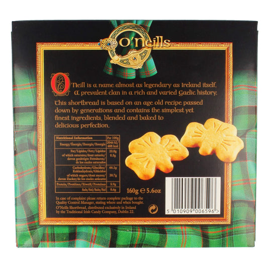 Irish O’Neills Shamrock Shortbread Cookies – Buttery Irish Delight in Every Bite, 5.6 oz
