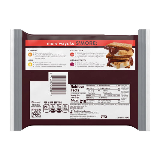 American HERSHEY’S Milk Chocolate Bars – 6 Count Pack, Classic 1.55 oz Candy Treats - Taste The Planets