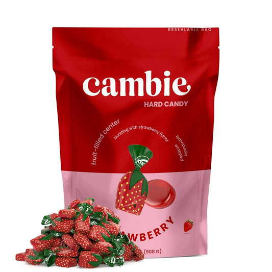 Argentina's Strawberry Bon Bons by Cambie – 2 lbs of Strawberry - Filled Hard Candy - Taste The Planets