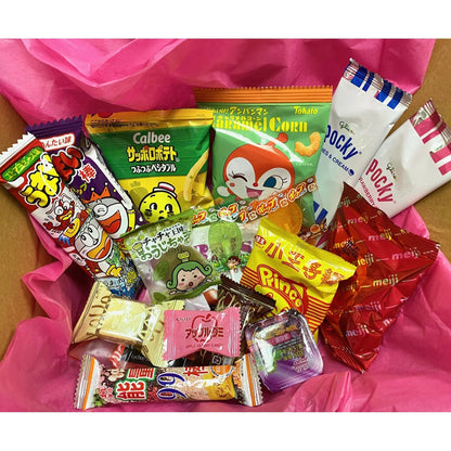 Asian Snack Box – 100 - Piece Mystery Mix of Candy, Rice Crackers, Chocolate & More - Taste The Planets