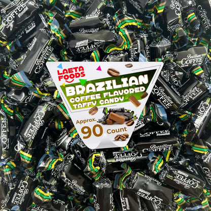 Brazilian Coffee Flavored Taffy Candy – 1 lb Bag (Approx. 90 Pieces) | Taste The Planets 