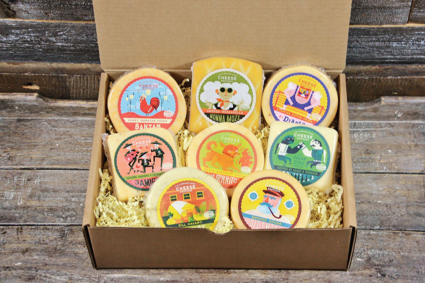 The Brotherhood Cheese Assortment Pack - 8 Diverse Wisconsin Artisan Cheeses