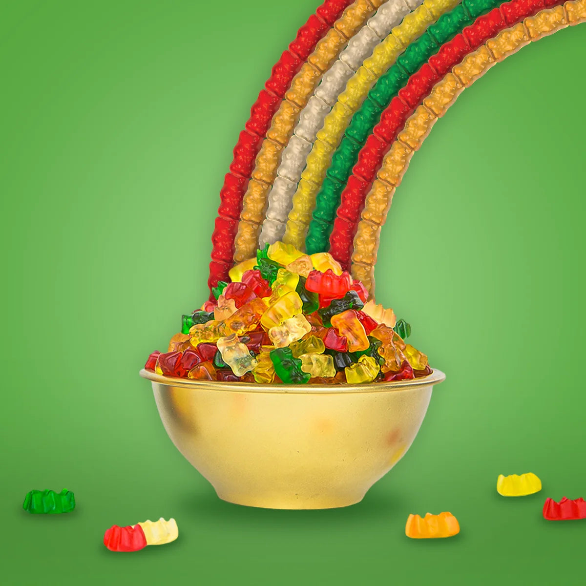 Goldbears Gummies Original Assorted Fruit Flavor Gummy Candy, 3Lb, Party Size Bag