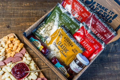 The Char-CURD-erie Box - Wisconsin Cheese Curds & Summer Sausage Gift Set