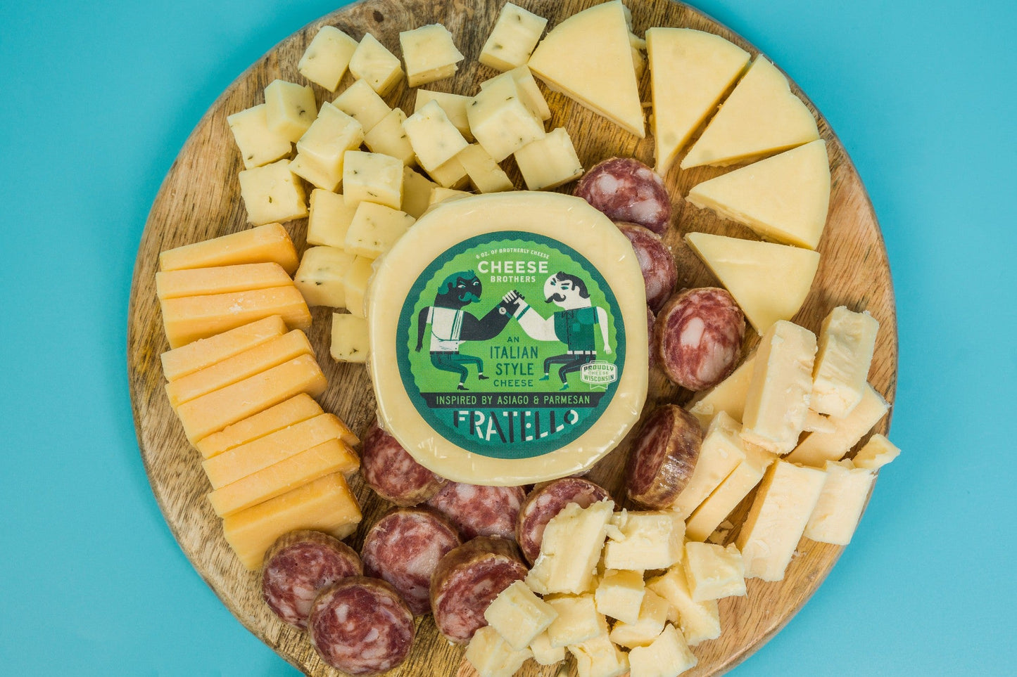The Charcuterie Box - 5 Wisconsin Cheeses, Summer Sausage & Cherry Lavender Jam