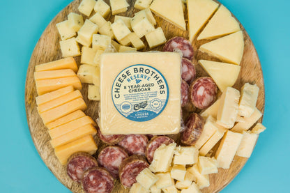 The Charcuterie Box - 5 Wisconsin Cheeses, Summer Sausage & Cherry Lavender Jam