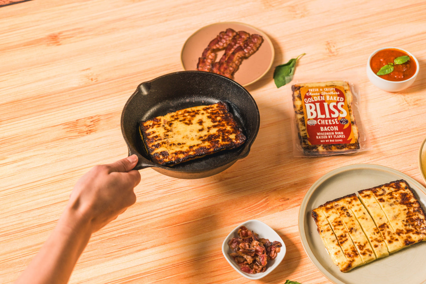 Bacon Golden Baked Bliss Cheese - Real Bacon Baked Wisconsin Cheese
