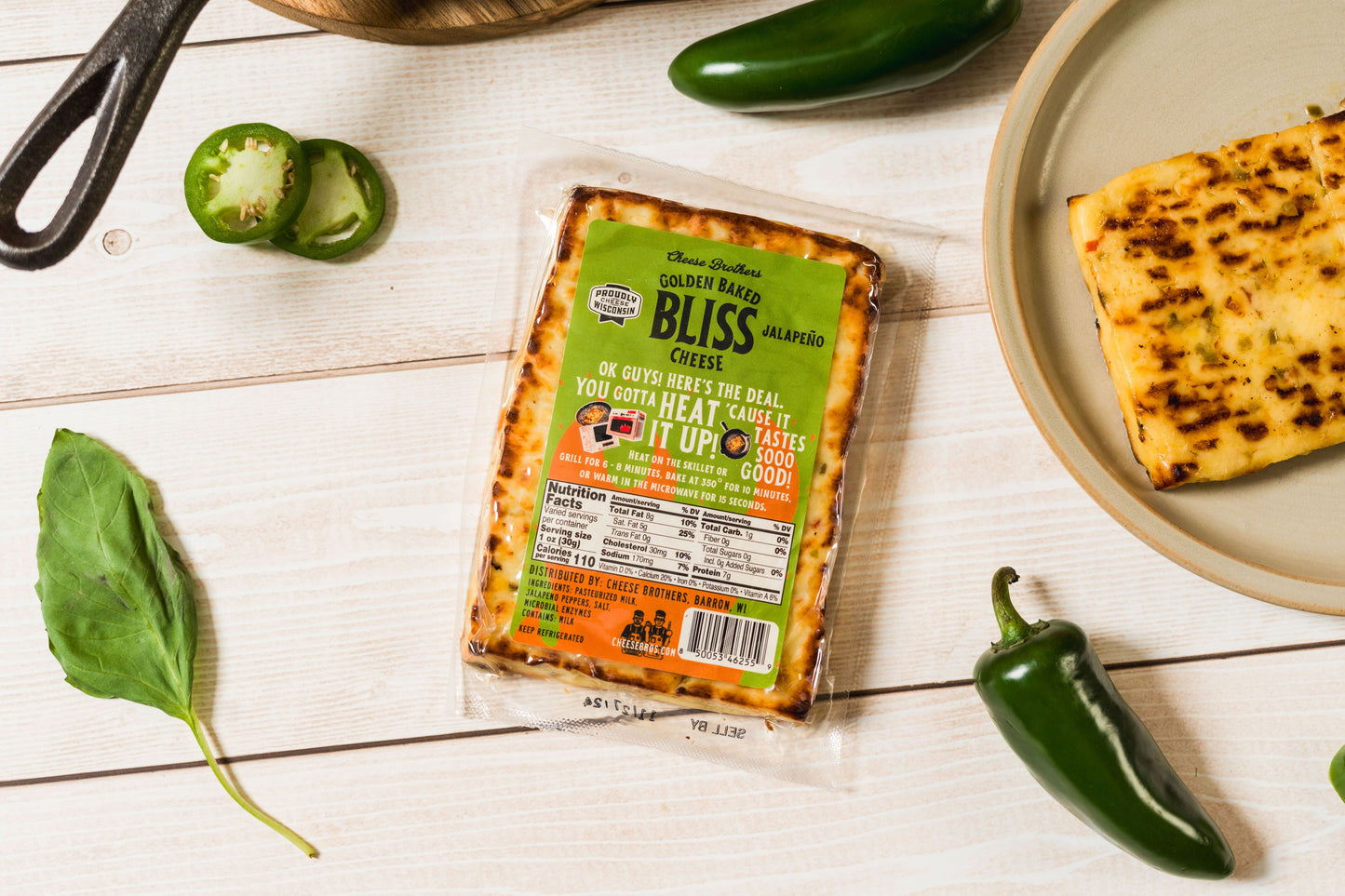 Jalapeño Golden Baked Bliss - Spicy Hot Baked Wisconsin Cheese