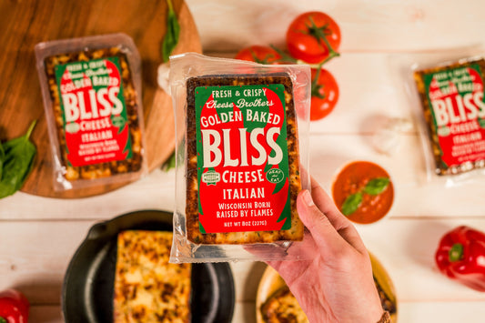 Italian Golden Baked Bliss Cheese - Herb, Garlic & Red Pepper Baked Cheese