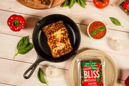 Italian Golden Baked Bliss Cheese - Herb, Garlic & Red Pepper Baked Cheese