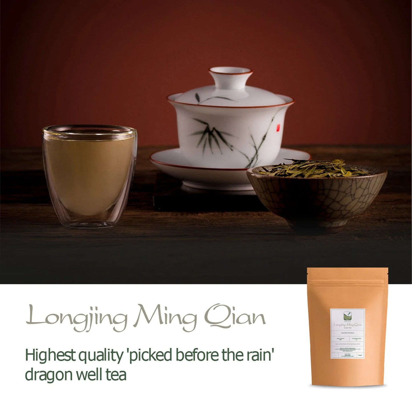 Chinese Longjing Dragon Well Green Tea – Premium Ming Qian Pre - Qingming 15g - Taste The Planets