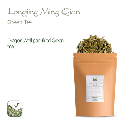 Chinese Longjing Dragon Well Green Tea – Premium Ming Qian Pre - Qingming 15g - Taste The Planets
