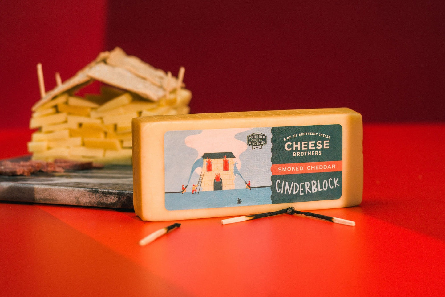Smoked Cheddar "Cinderblock" - Applewood & Hickory Smoked Wisconsin Cheddar