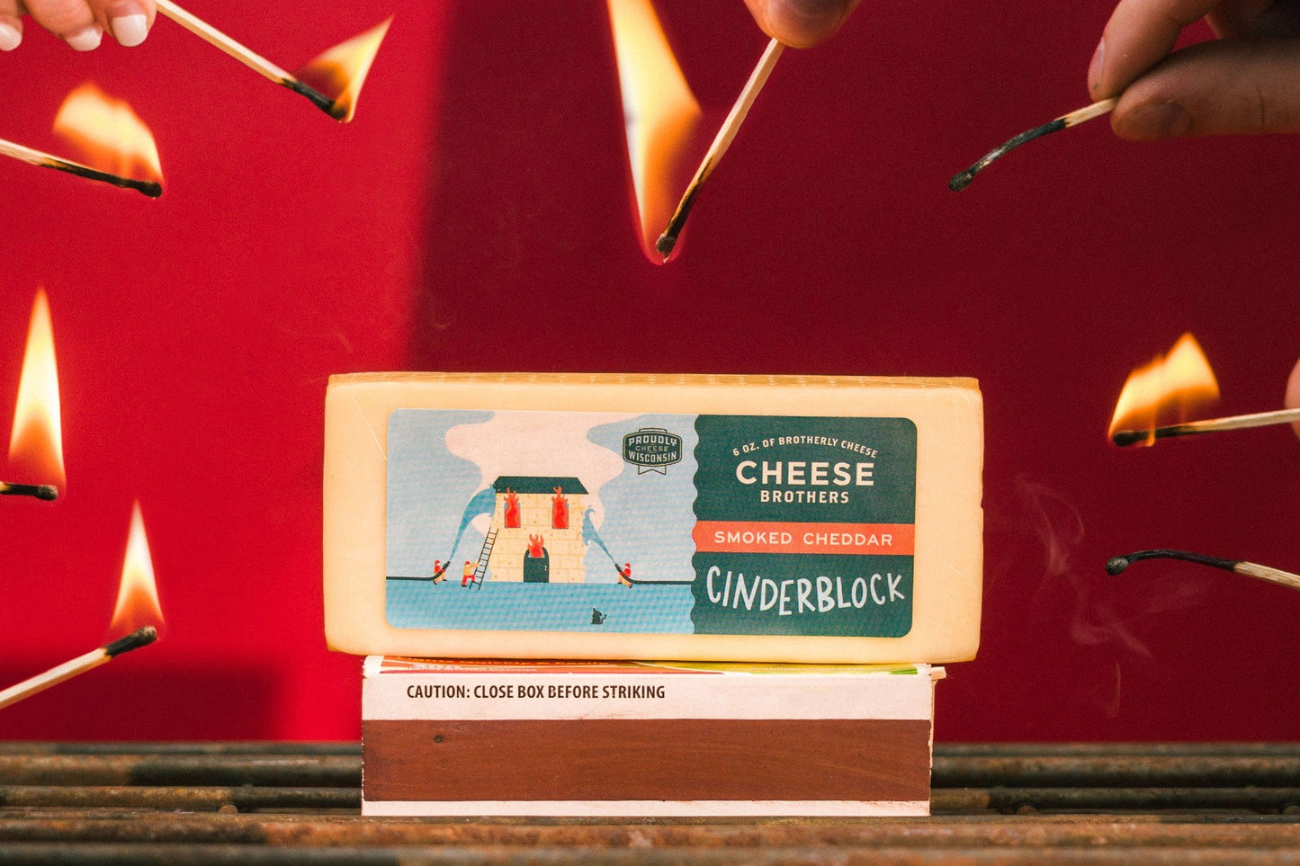 Smoked Cheddar "Cinderblock" - Applewood & Hickory Smoked Wisconsin Cheddar