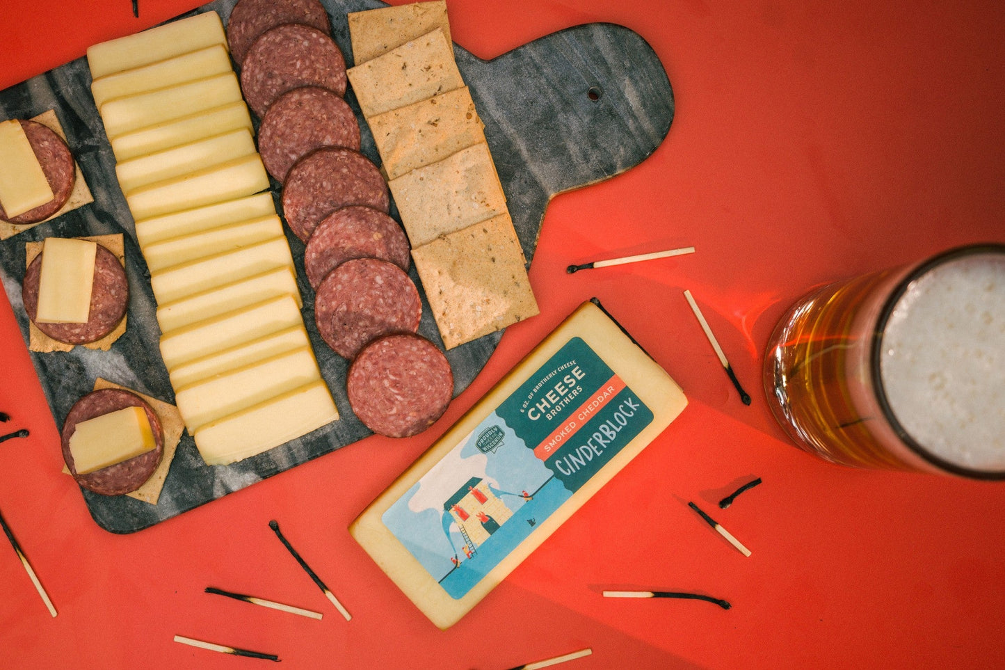 Smoked Cheddar "Cinderblock" - Applewood & Hickory Smoked Wisconsin Cheddar