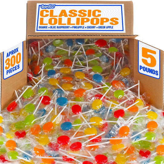 Canadian Bulk Lollipops & Candy Mix - 5 lbs Assorted Fruit, Mint & Party
