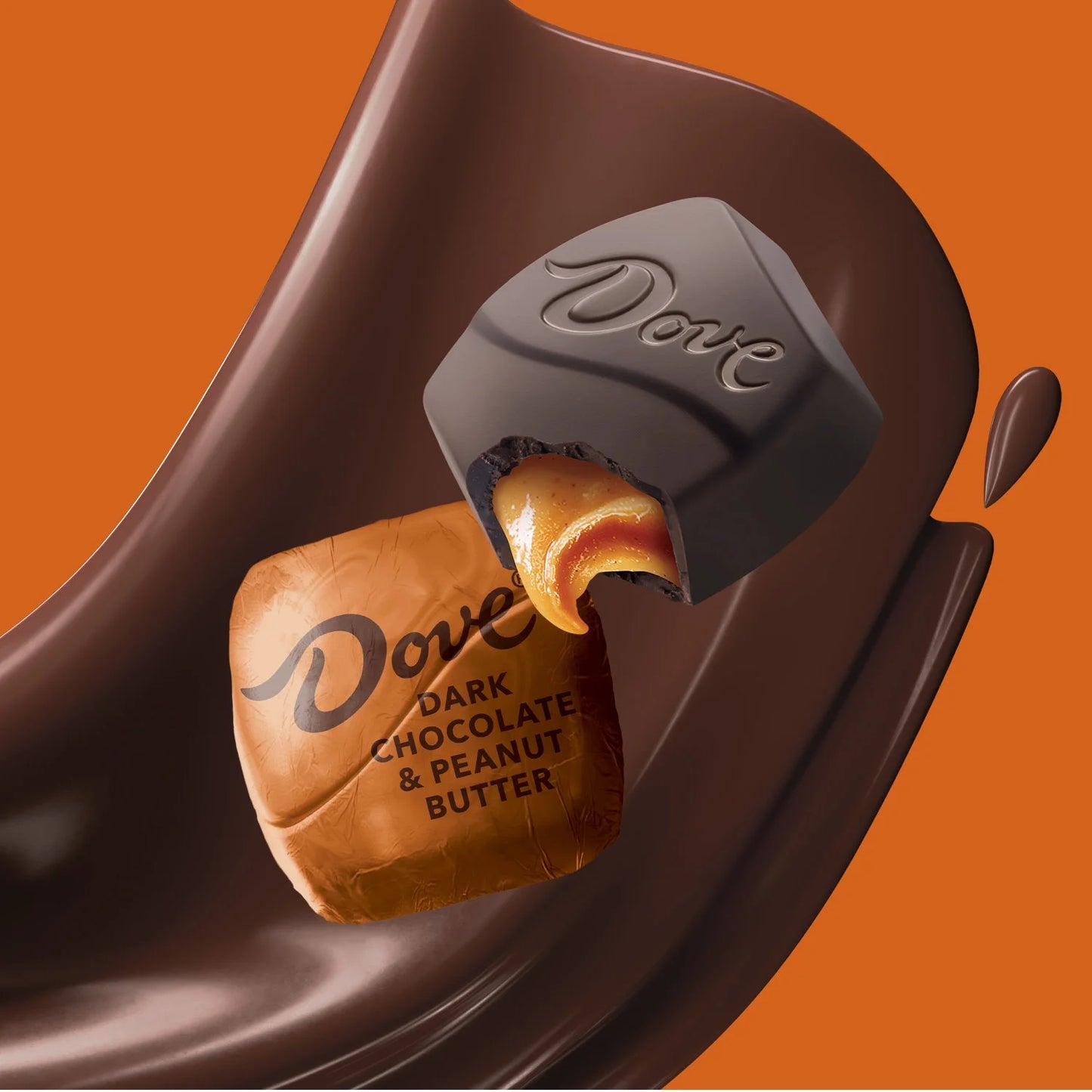 Chinese Dove (德芙) Promises Dark Chocolate & Peanut Butter Candy - 6.74oz