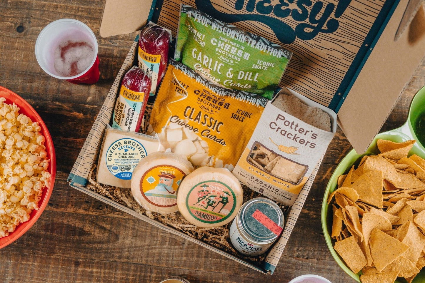 Deluxe Game Day Essentials Gift Pack - Wisconsin Cheese, Sausage & Snacks