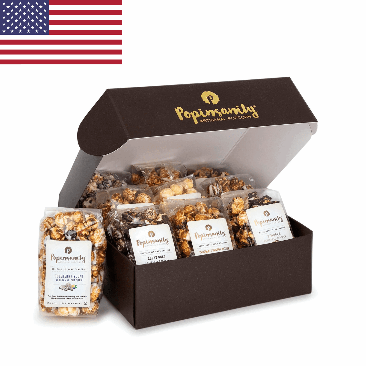 American Popcorn Gift Boxes – 10 & 8 Flavor Healthy Non-GMO & Kosher | Taste The Planets 