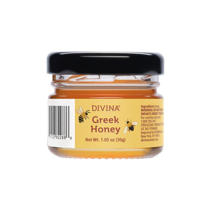 Greek Honey – Organic Mini Glass Jars (1 to 48 Pack) | 1.05 oz Each - Taste The Planets