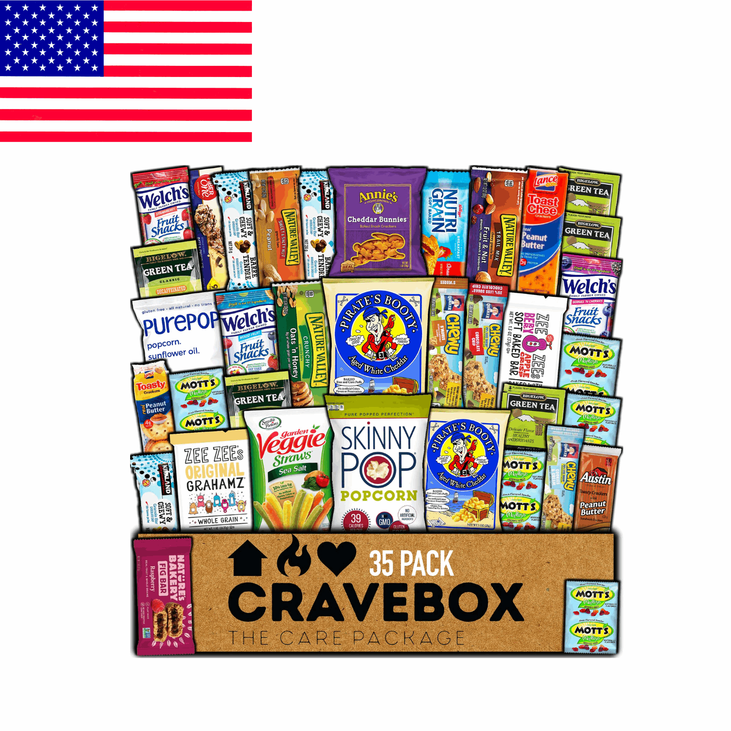 35 Count Healthy Snack Variety Pack Sweet & Savory Fitness Care Box | Taste The Planets 