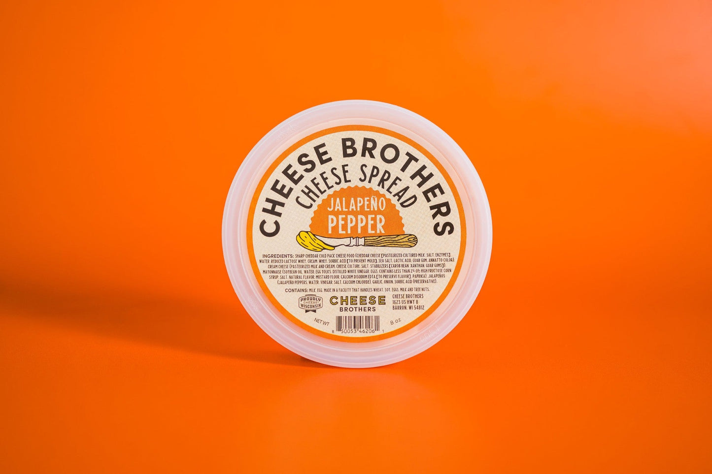 Jalapeño Pepper Cheese Spread - Sharp Wisconsin Cheddar with Real Jalapeños