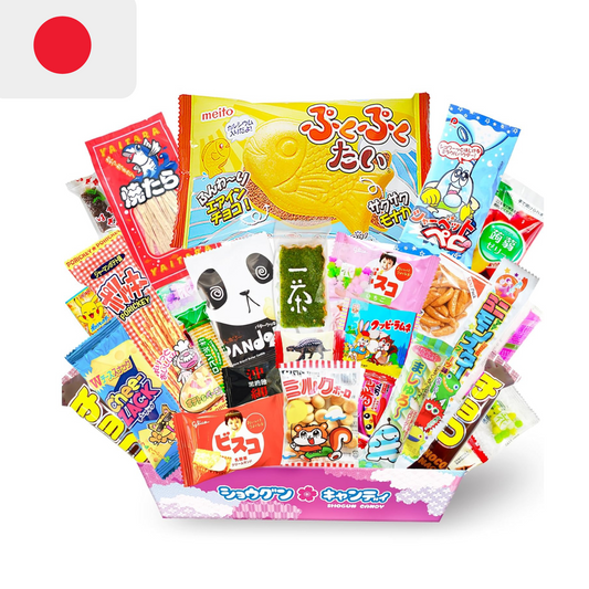 Japanese SHOGUN CANDY Gift Box – 30 Authentic Snacks & Candies from Japan