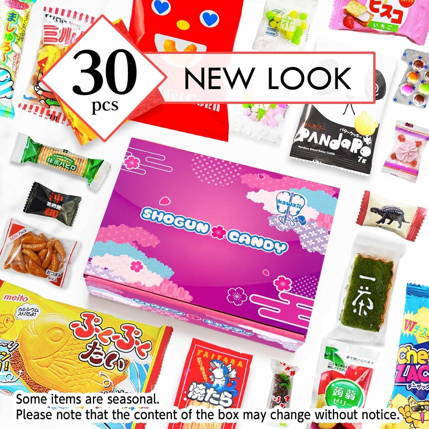 Japanese SHOGUN CANDY Gift Box – 30 Authentic Snacks & Candies from Japan