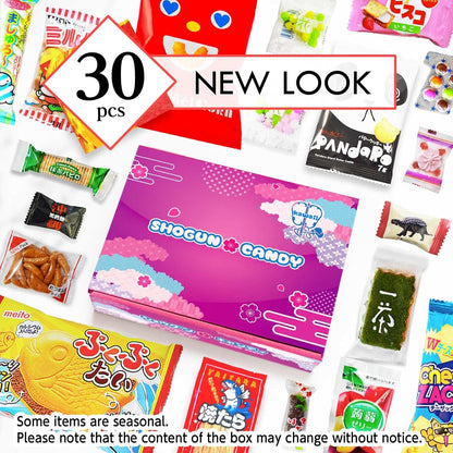 Japanese SHOGUN CANDY Gift Box – 30 Authentic Snacks & Candies from Japan