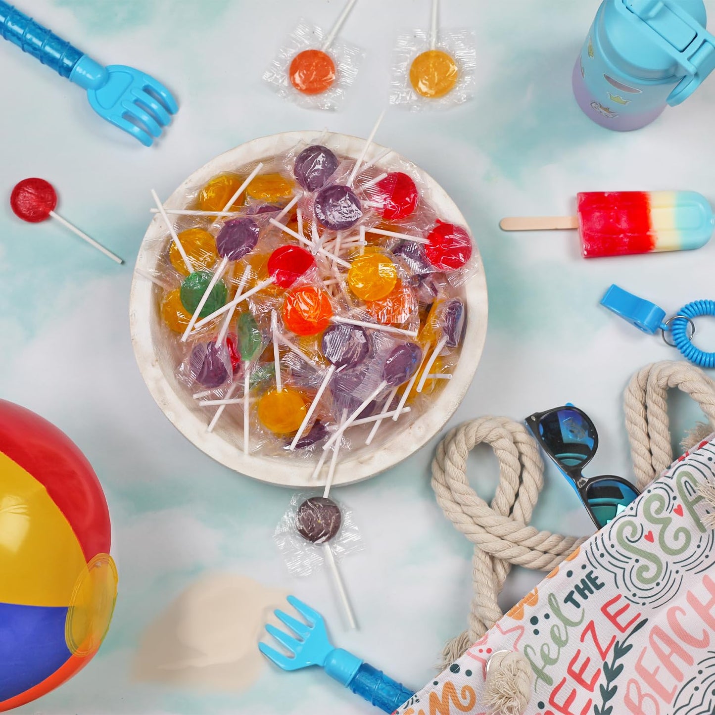 Canadian Bulk Lollipops & Candy Mix - 5 lbs Assorted Fruit, Mint & Party