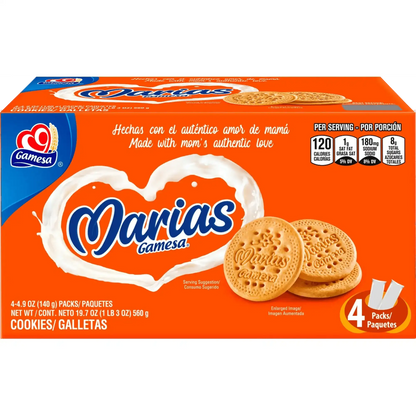 Mexican Gamesa Marias Cookies, 4.9 oz, 4-Count (Single Pack or 2-Pack) | Taste The Planets 
