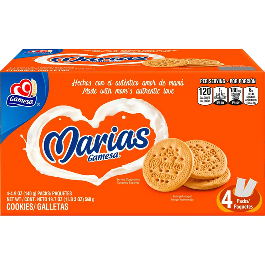 Mexican Gamesa Marias Cookies, 4.9 oz, 4-Count (Single Pack or 2-Pack) | Taste The Planets 