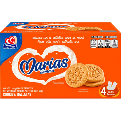 Mexican Gamesa Marias Cookies, 4.9 oz, 4 - Count (Single Pack or 2 - Pack) - Taste The Planets