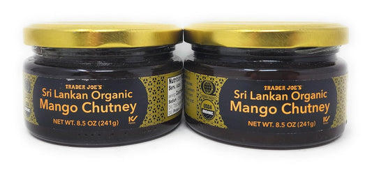 Organic Sri Lankan Mango Chutney 8.5oz - Pack of 2 | Authentic, Sweet & Spicy Spread - Taste The Planets