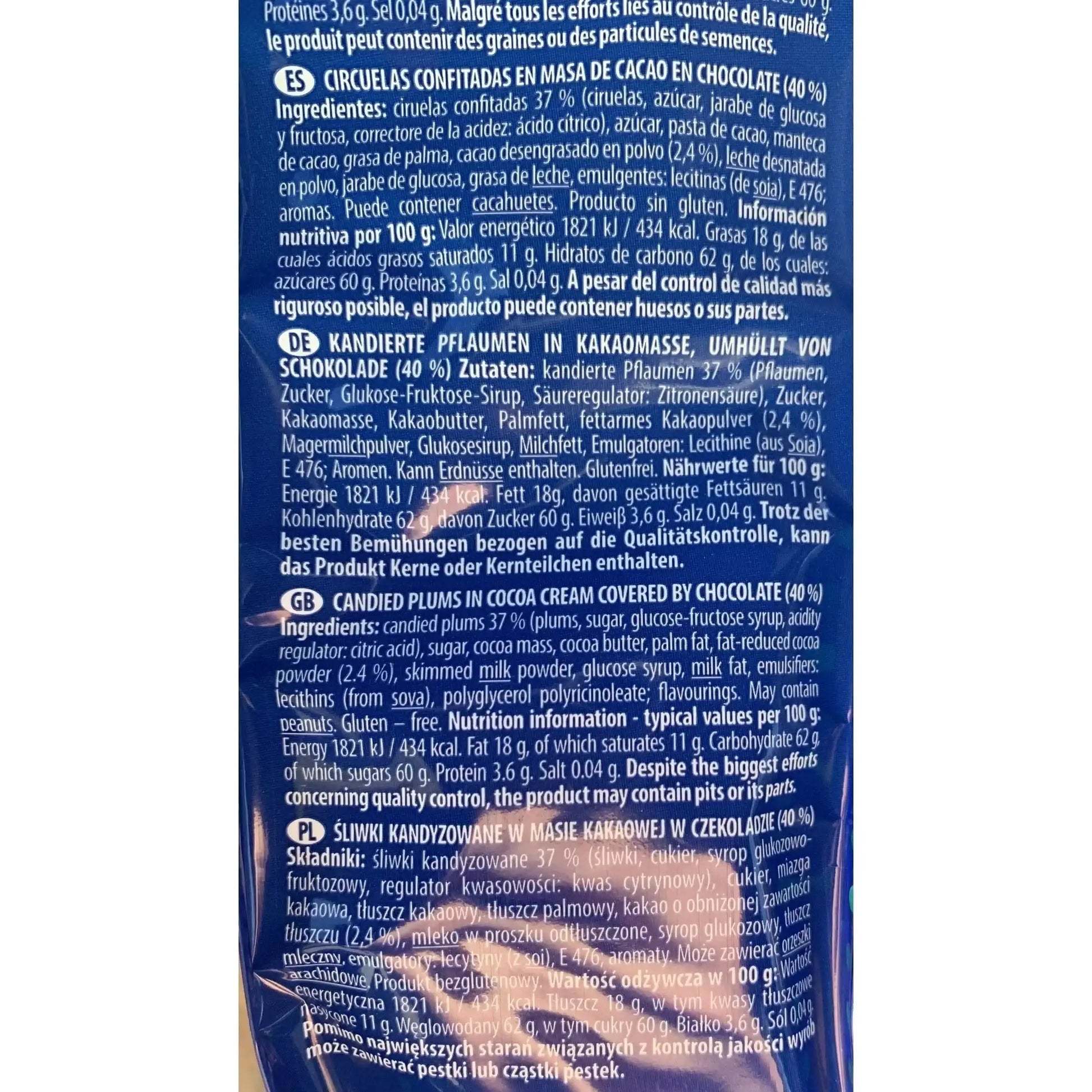 Polish Solidarnosc Sliwka Naleczowska – Candied Plums in Dark Chocolate, 12.34 oz | Taste The Planets 